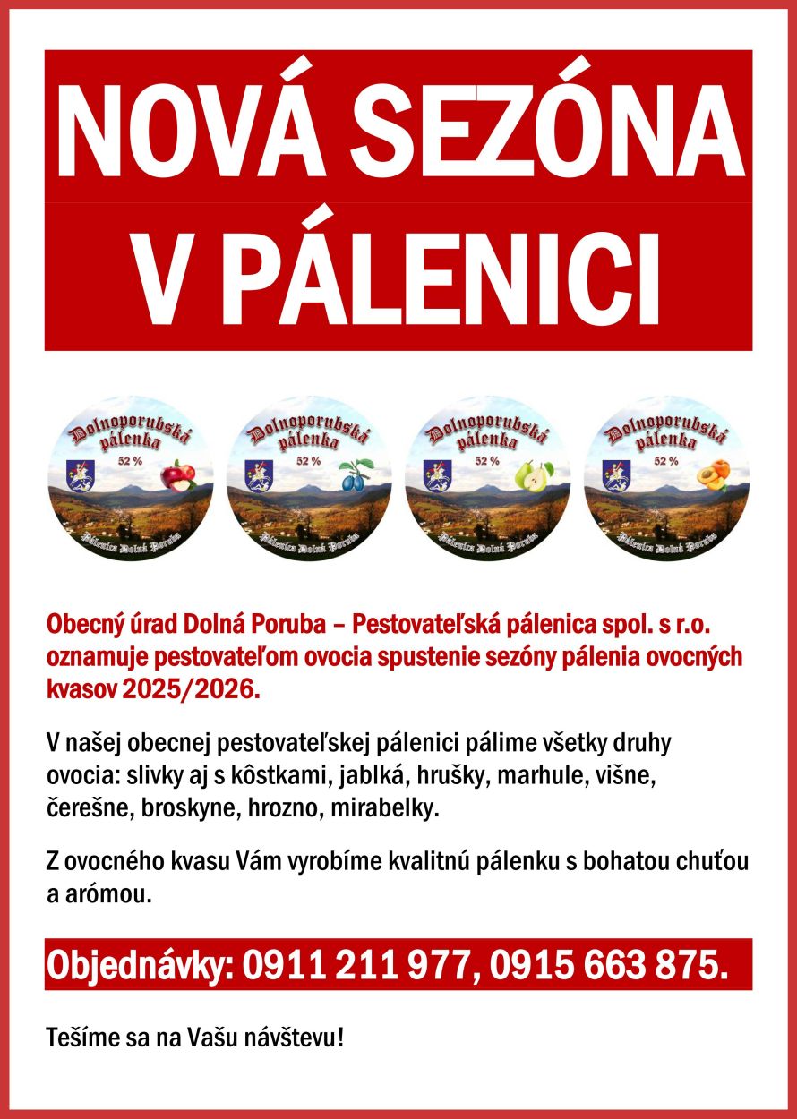 Nová sezóna v pestovateľskej pálenici (2025/2026)