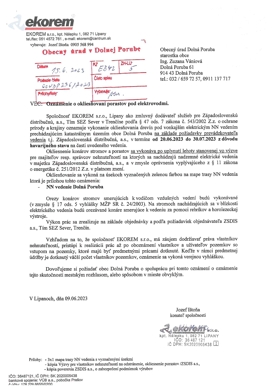 Okliesňovanie porastov pod elektrovodmi