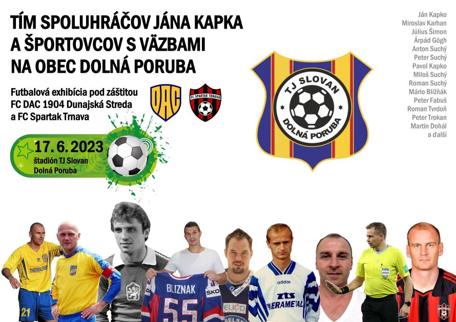 Tím športových legiend v Dolnej Porube (2023)