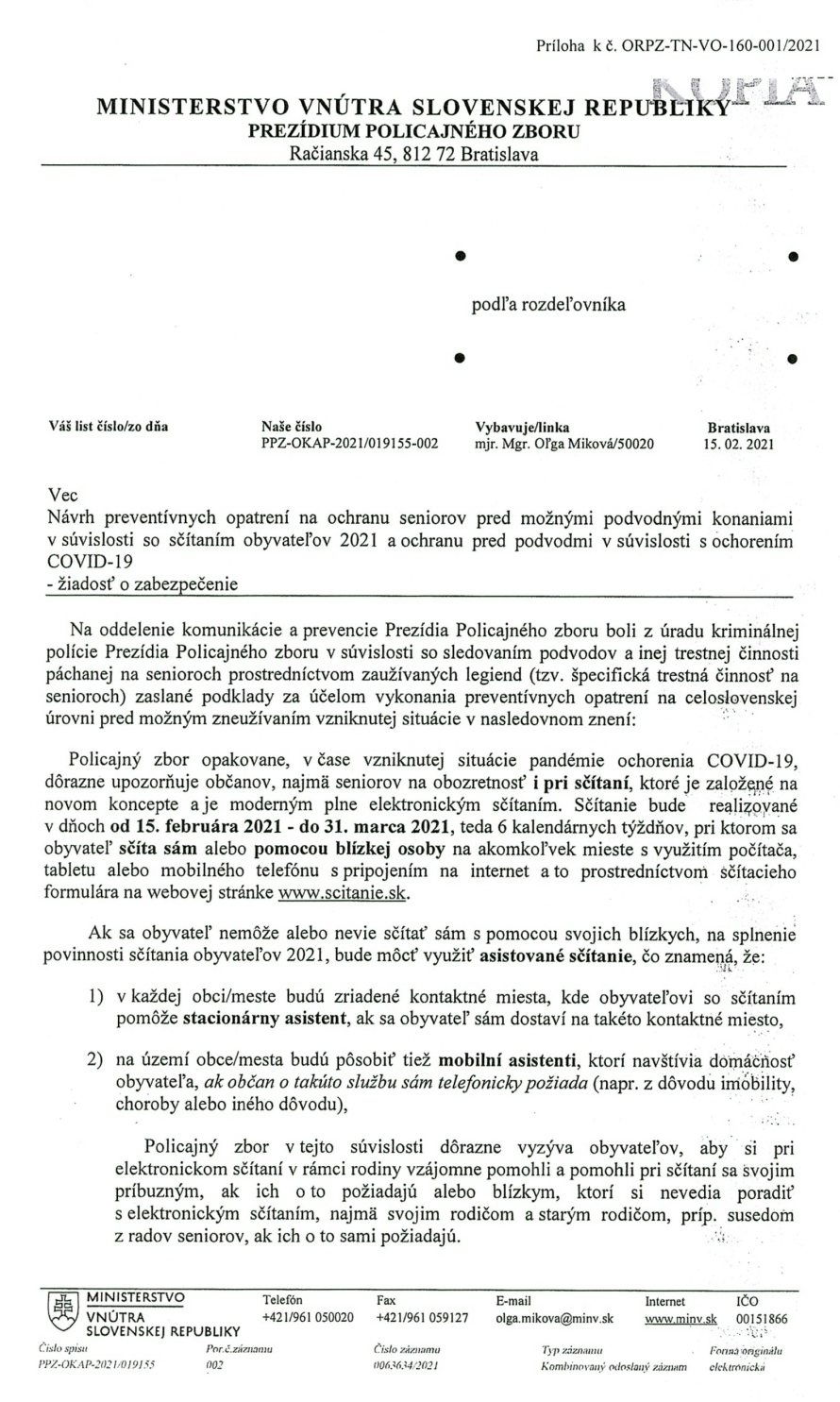Preventívne opatrenia PZSR